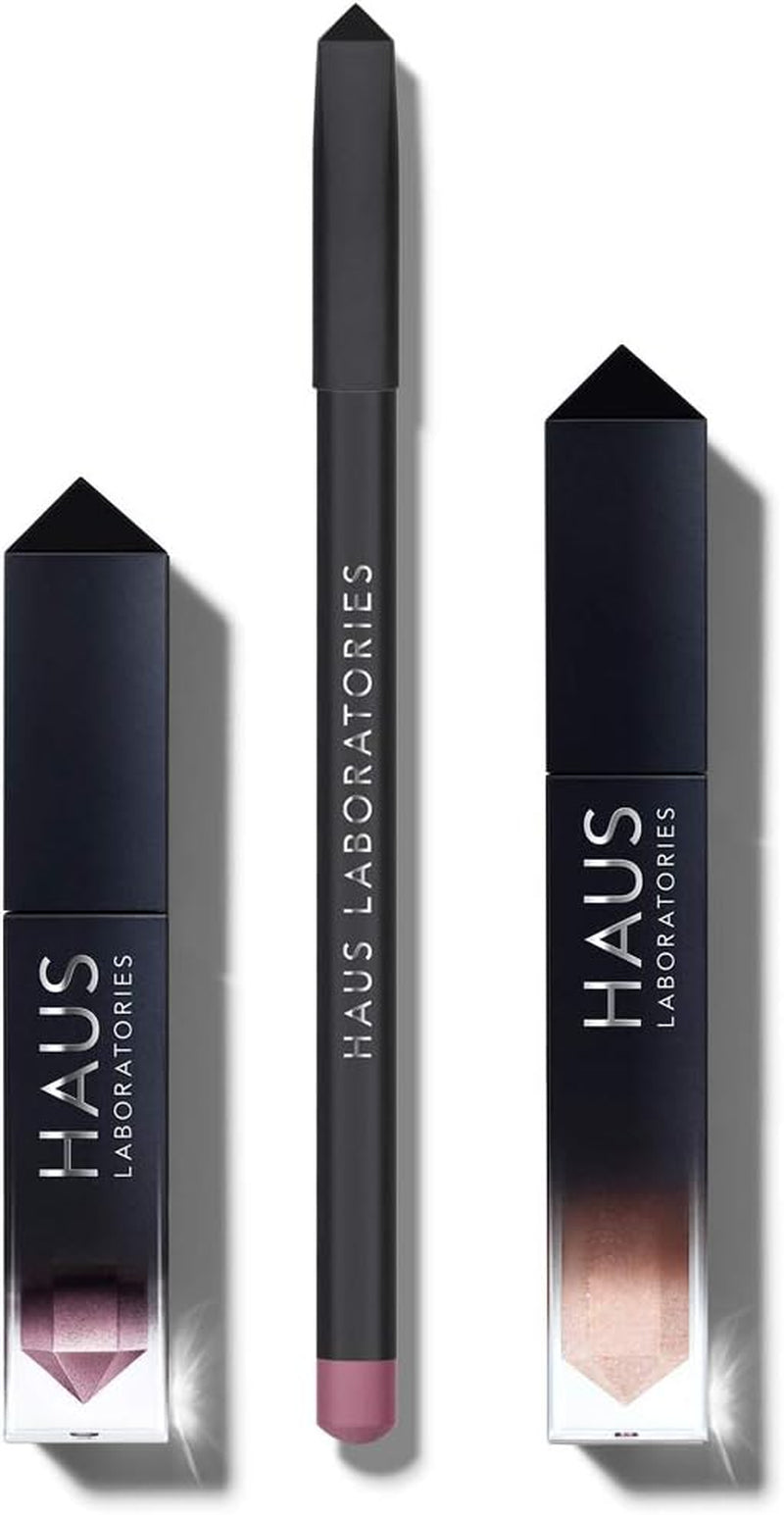 by Lady Gaga: HAUS of COLLECTIONS Makeup Kit - Includes Bag, Liquid Eyeshadow, Lip Liner Pencil, and Lip Gloss in 9 Varieties, Vegan & Cruelty-Free | 3-Piece Value Set