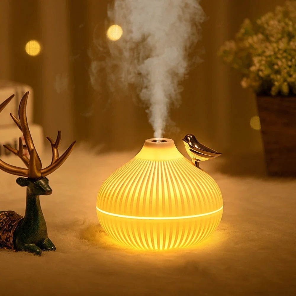 Humidifier for Room Home Cool Mist 600 Sq Ft Water with Night Light Bedroom Humidifiers Small Onion with Bird Shape