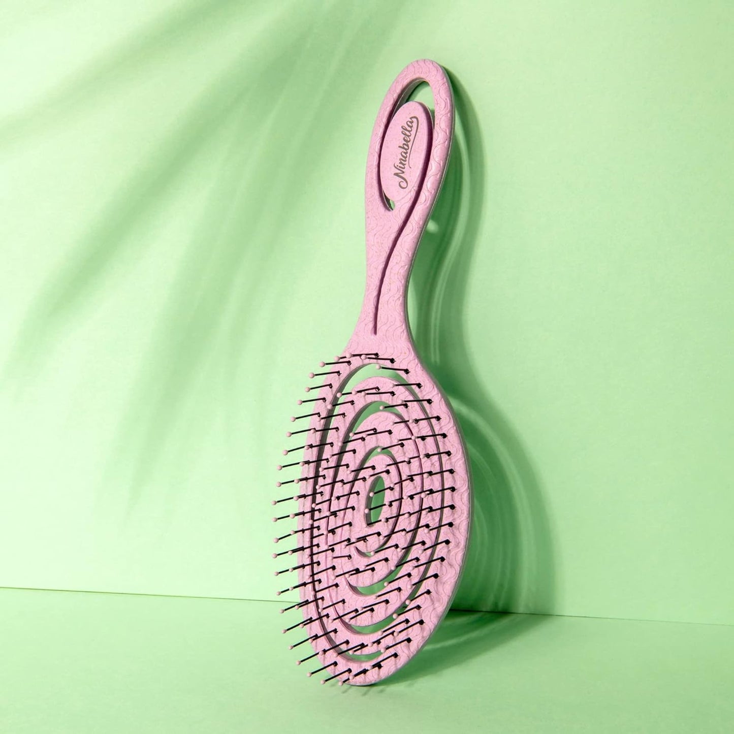 Detangling Hair Brush for Women, Men & Children - Does Not Pull on Hair - Recycled Hair Straightening Brushes for Straight, Curly & Wet Hair - Detangle Hair Brush - Unique Spiral Hairbrush